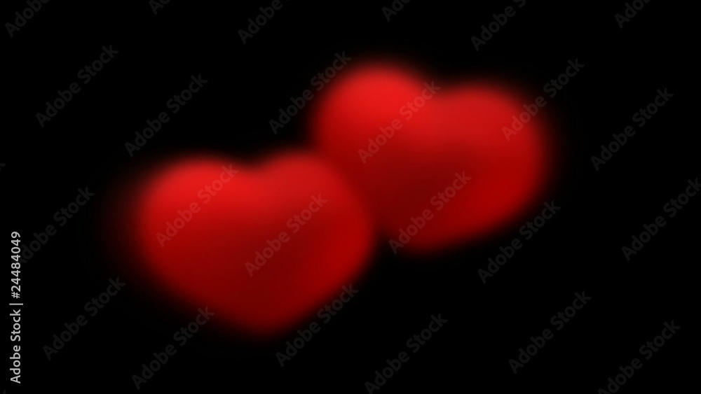 Two hearts seamless loop Two hearts seamless loop