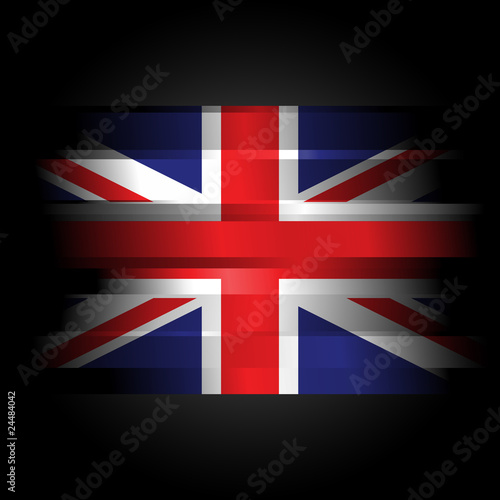 The Abstract Flag of Great Britain on black background