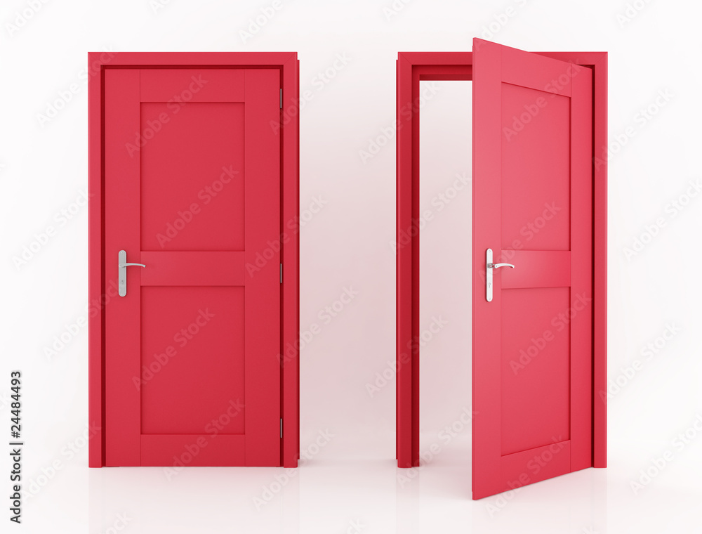 red door with clipping path red door with clipping path