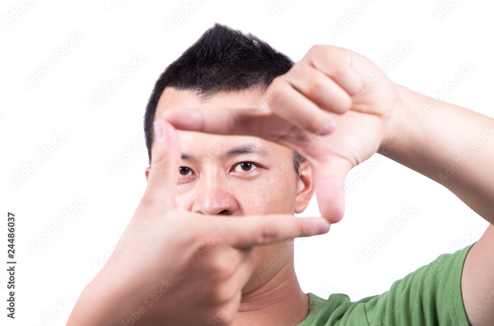 young man showing thinking outside the square young man showing thinking outside the square