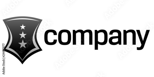 Security logo - Black strong shield icon