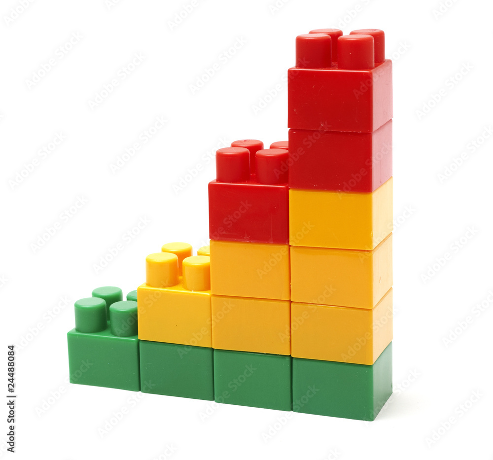 Naklejka premium child bricks as a steps