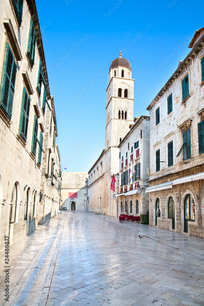 The main street in Dubrovnik, placa Sradun