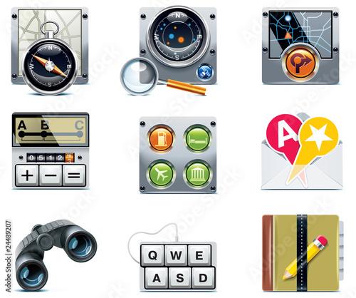 Vector GPS navigation icons. Part 2
