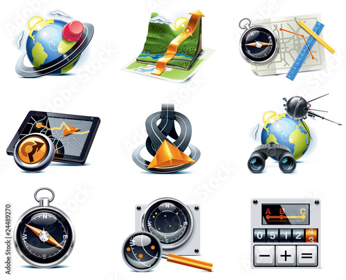 Vector GPS navigation icons. Part 1
