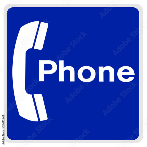 road sign - blue phone
