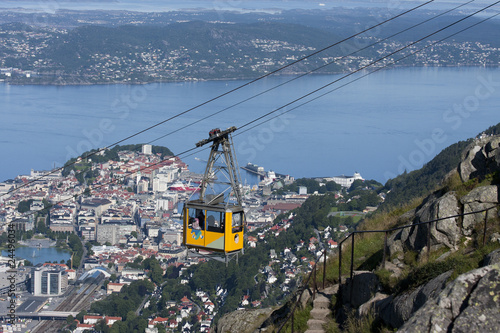 uninterrupted panoramic views of Bergen and the sea, fjords and photo