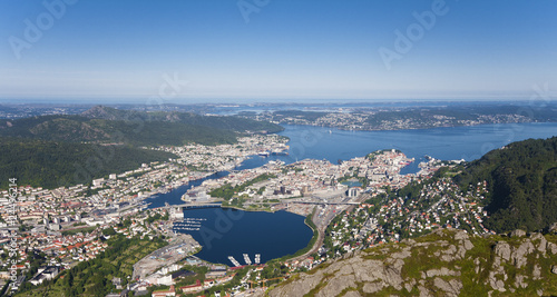 uninterrupted panoramic views of Bergen and the sea, fjords and photo