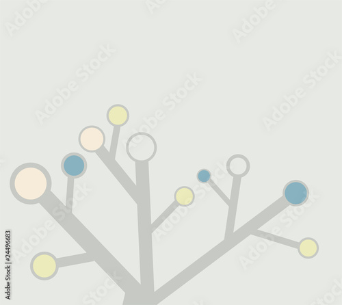 Vector abstract tree or connections to a main line