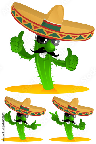 three cactus
