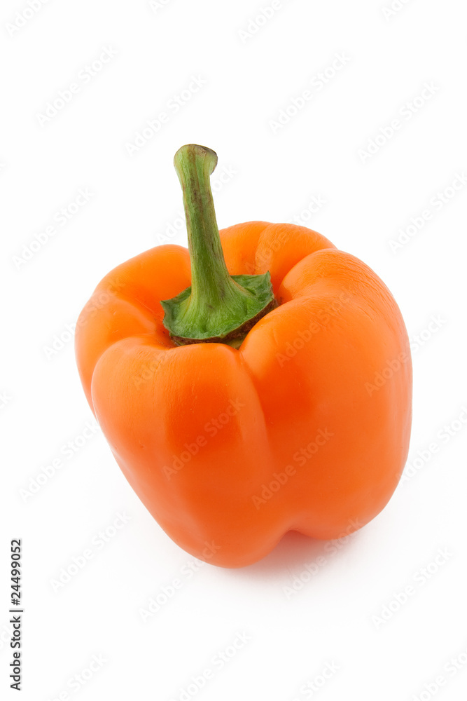 orange pepper isolated on white background orange pepper isolated on white background