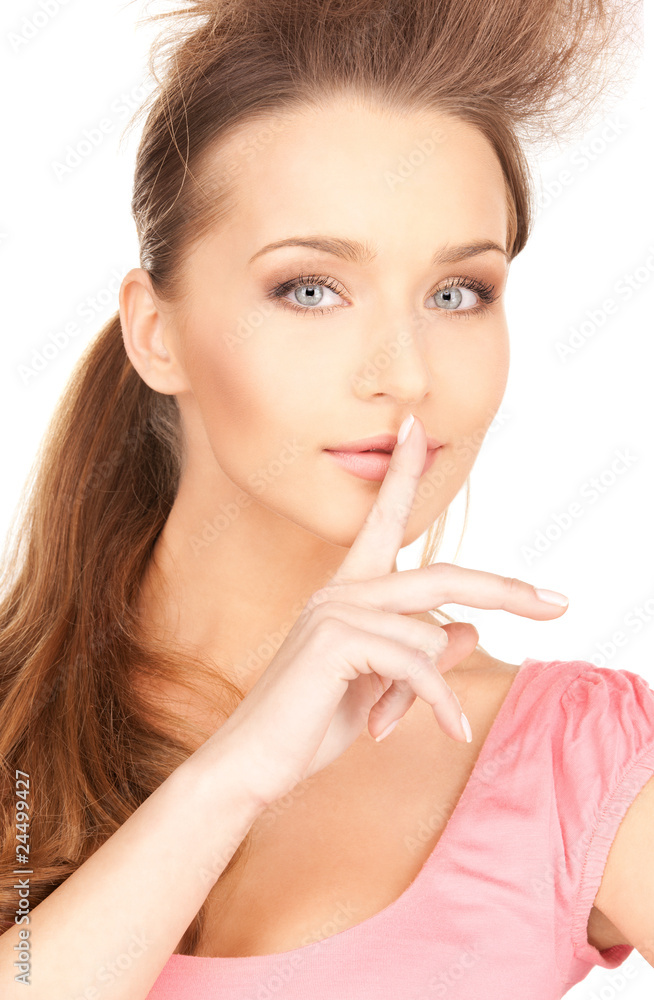 finger on lips finger on lips
