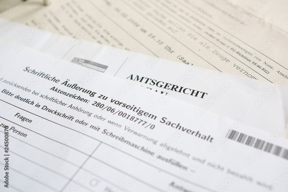 Amtsgericht / Vorladung Amtsgericht / Vorladung