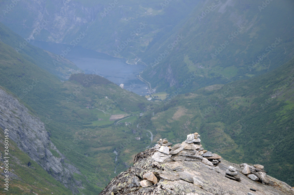 Dalsnibba viewpoint above Geirangerfjord, Norway