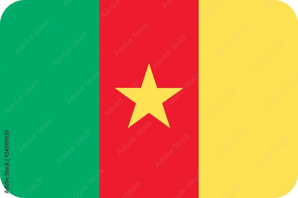Drapeau du Cameroun aux coins arrondis Drapeau du Cameroun aux coins arrondis