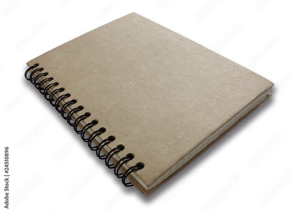 Brown plain closed notebook Brown plain closed notebook