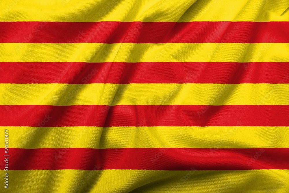 Obraz premium 3D Flag of Catalonia satin