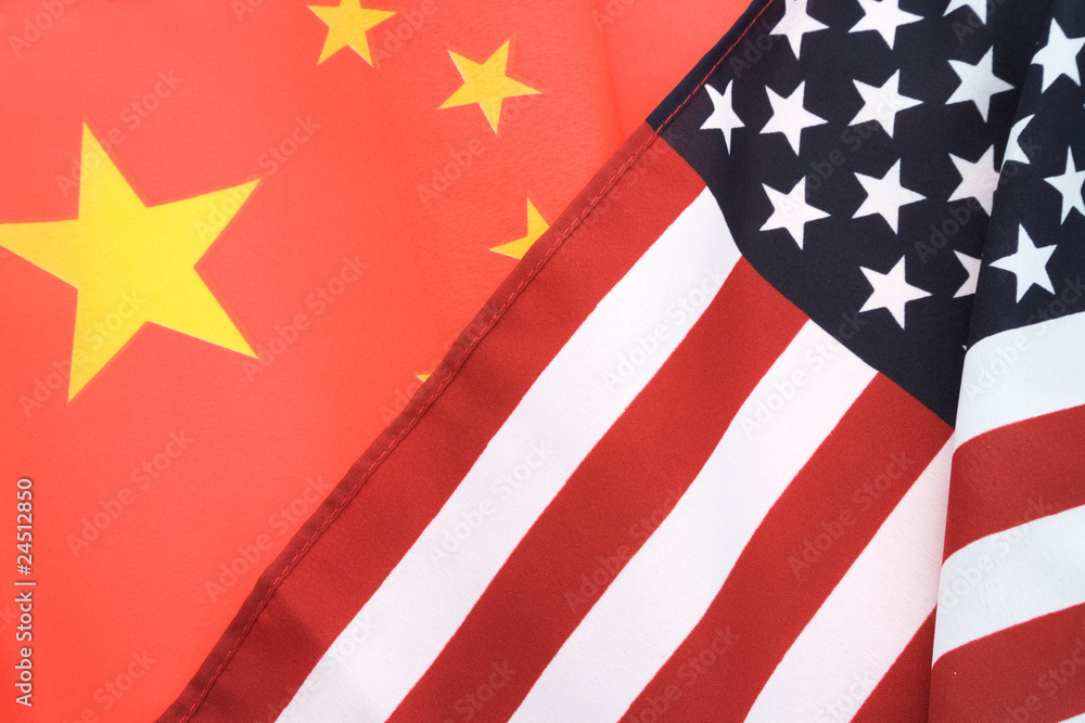 Fototapeta premium China and USA Flag
