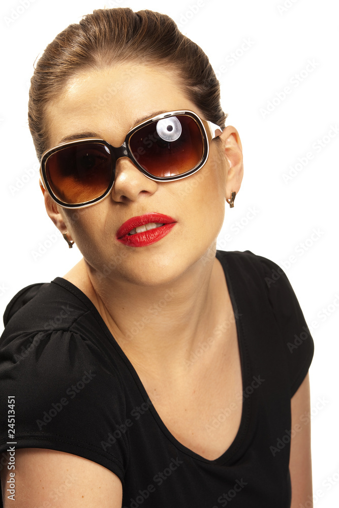 Womanish portrait with sunglasses