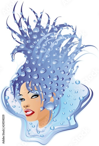Donna d'Acqua-Water Woman-Femme d'Eau-Vector