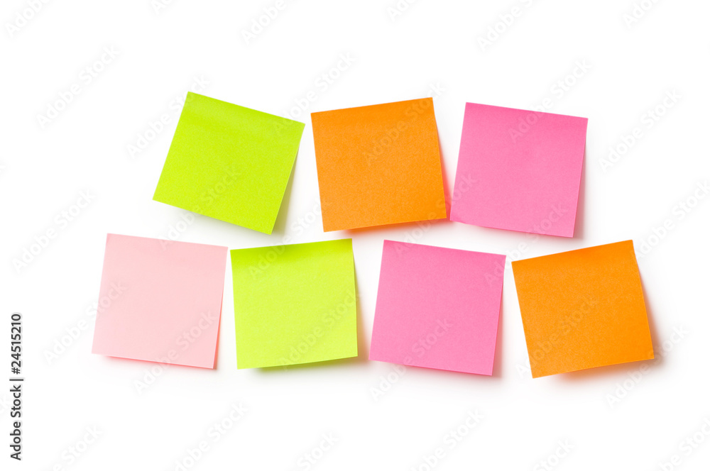 Reminder notes isolated on the white background Reminder notes isolated on the white background