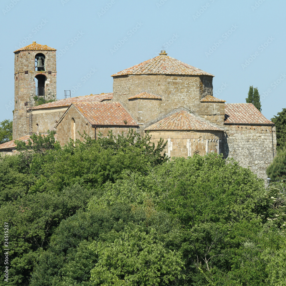 Romanesque cathedral of Sovana, Tuscany, Italy