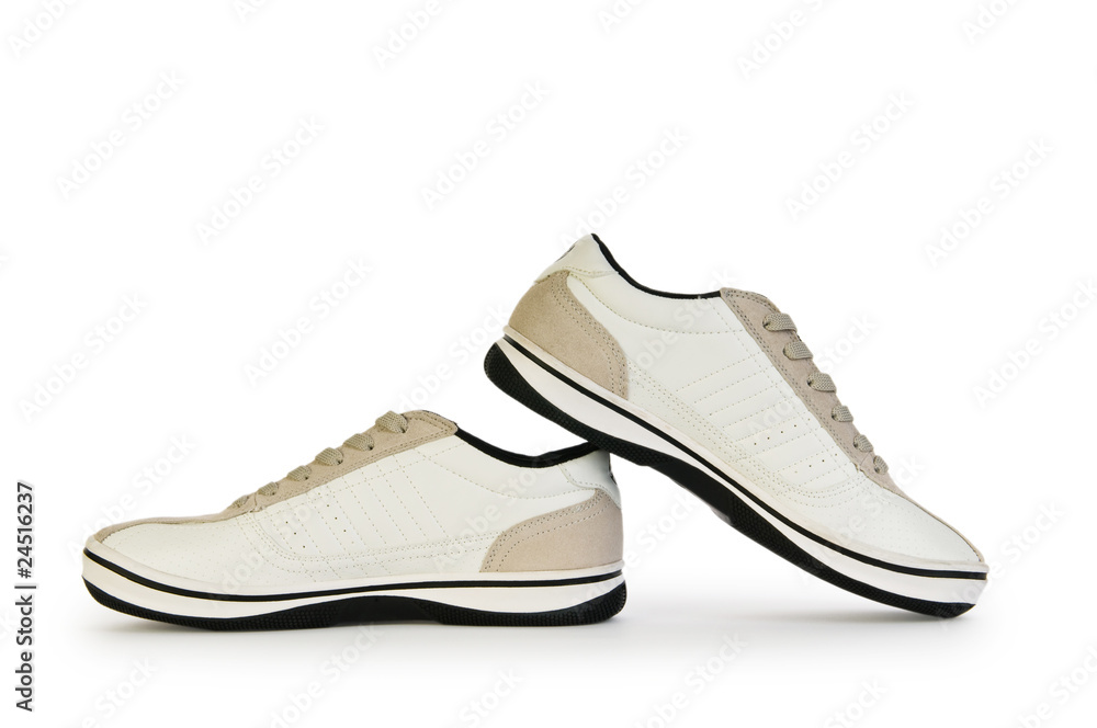Sporty shoes isolated on the white background Sporty shoes isolated on the white background
