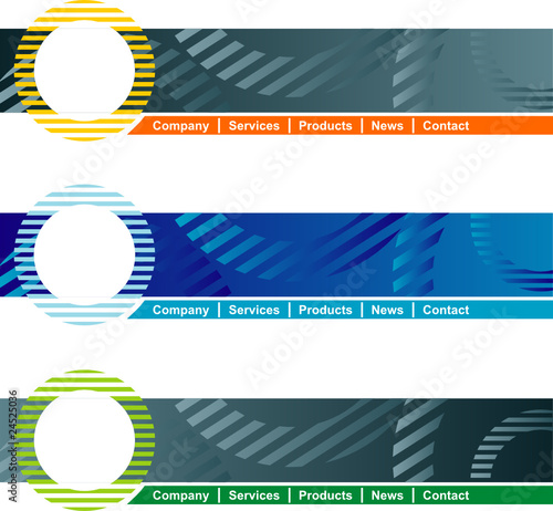 Concept and design web page header template