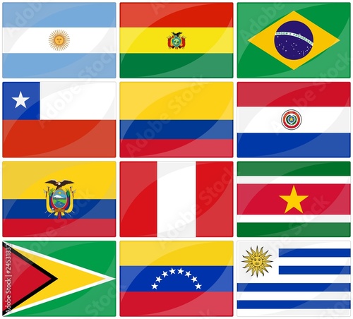drapeaux amérique du sud south america flags
