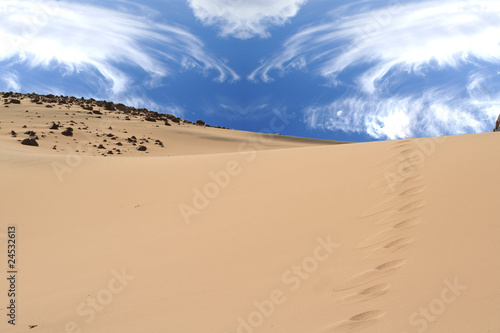 Sand background with clouds
