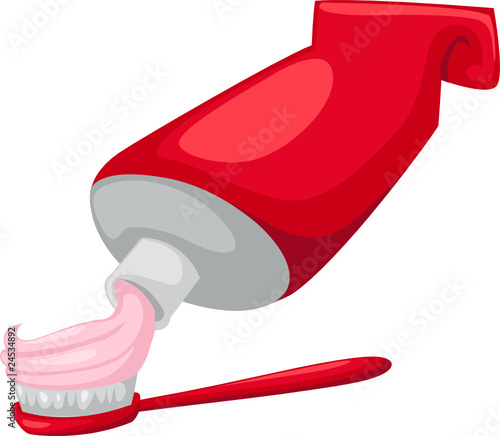 Toothbrush with toothpaste and tube