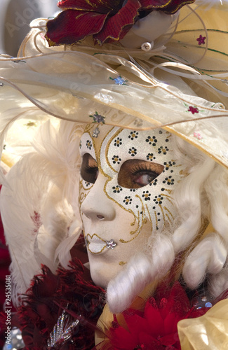 pale gold hat and mask