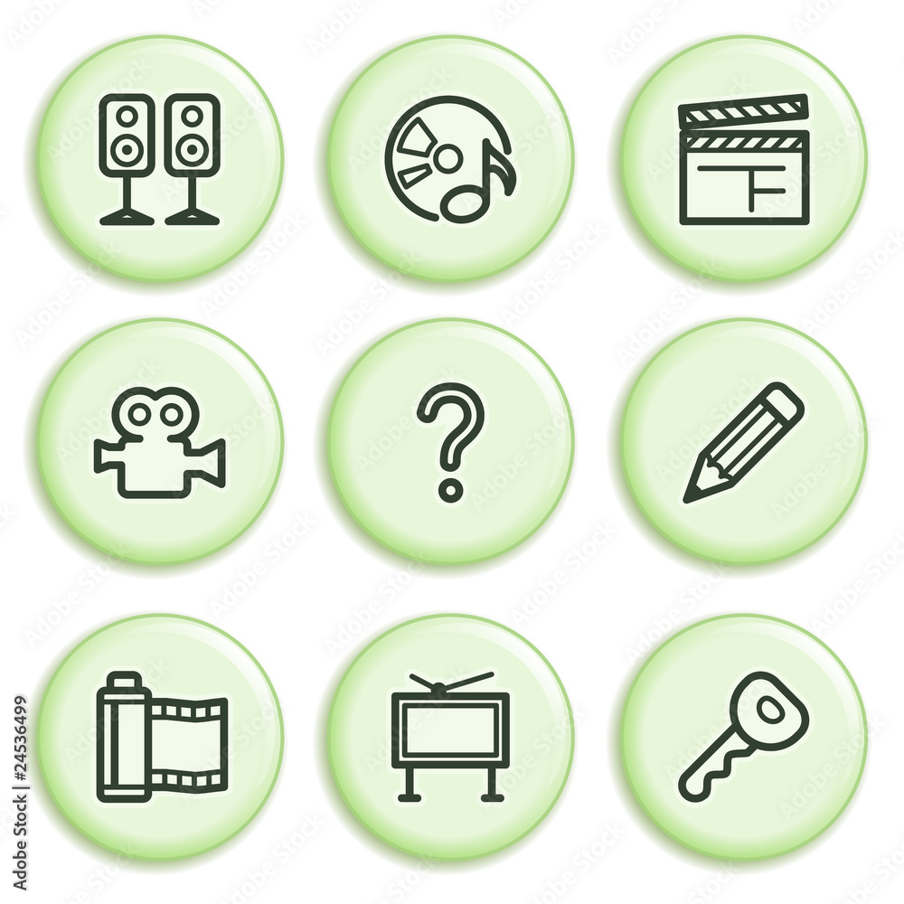 Green icon with button 28 Green icon with button 28
