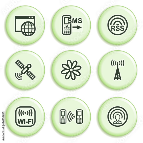Green icon with button 30