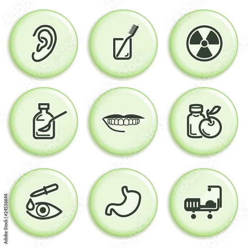 Green icon with button 15