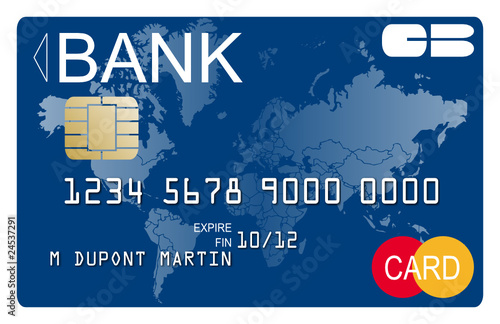 Illustration réaliste d'une carte bancaire