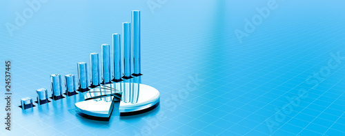 Tableau sur toile analyse financière concept