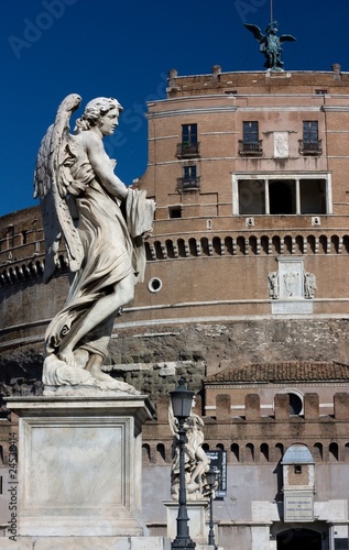 Bernini's marble statue of angel, Rome, Italy