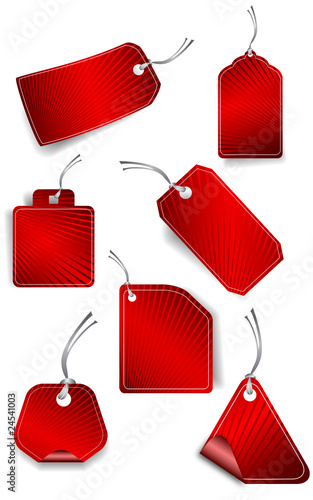 Set red stickers