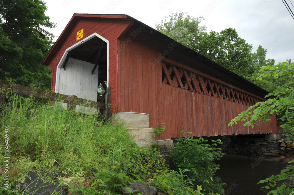 covered bridge red Vermont covered bridge red Vermont