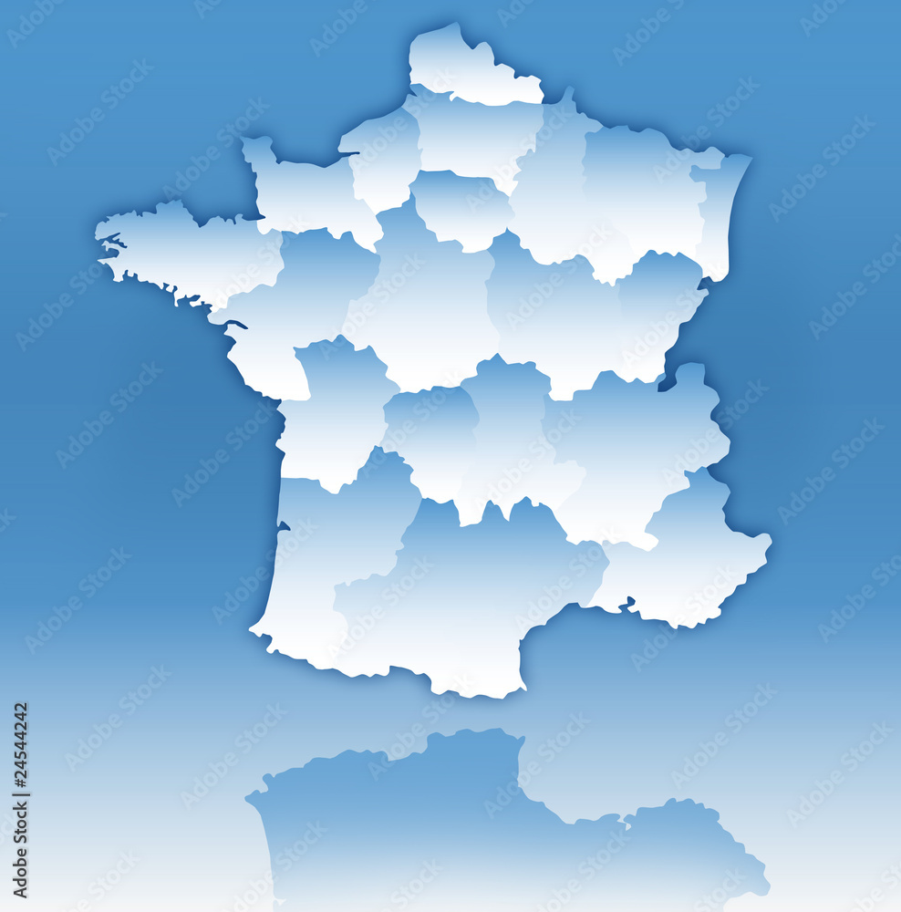 Fototapeta premium Frankreich Karte