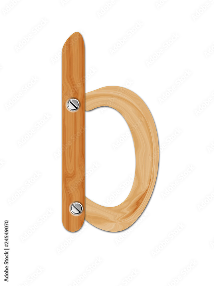Obraz premium wood letter