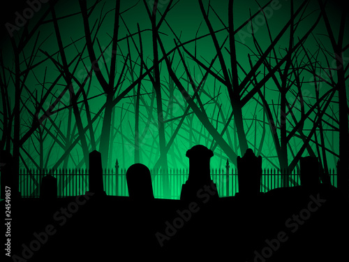 Graveyard and trees background