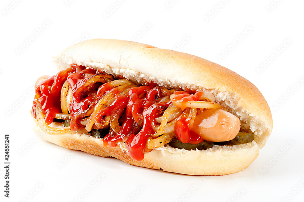Hot Dog mit Ketchup Stock Photo Adobe Stock