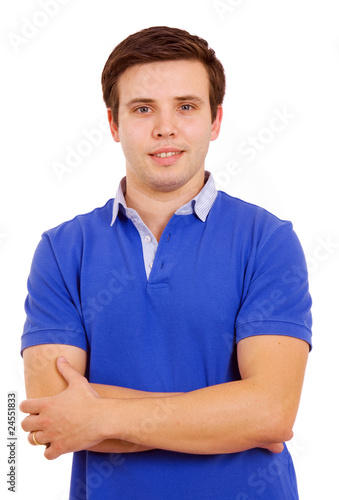 young casual man portrait in a white background © cristovao31
