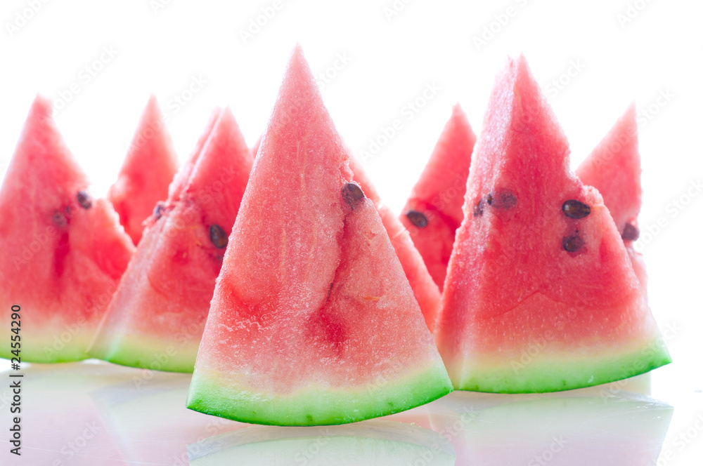 red watermelon over white plate red watermelon over white plate