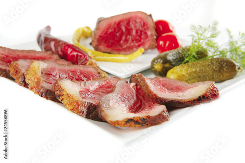 beef slices and vegetables