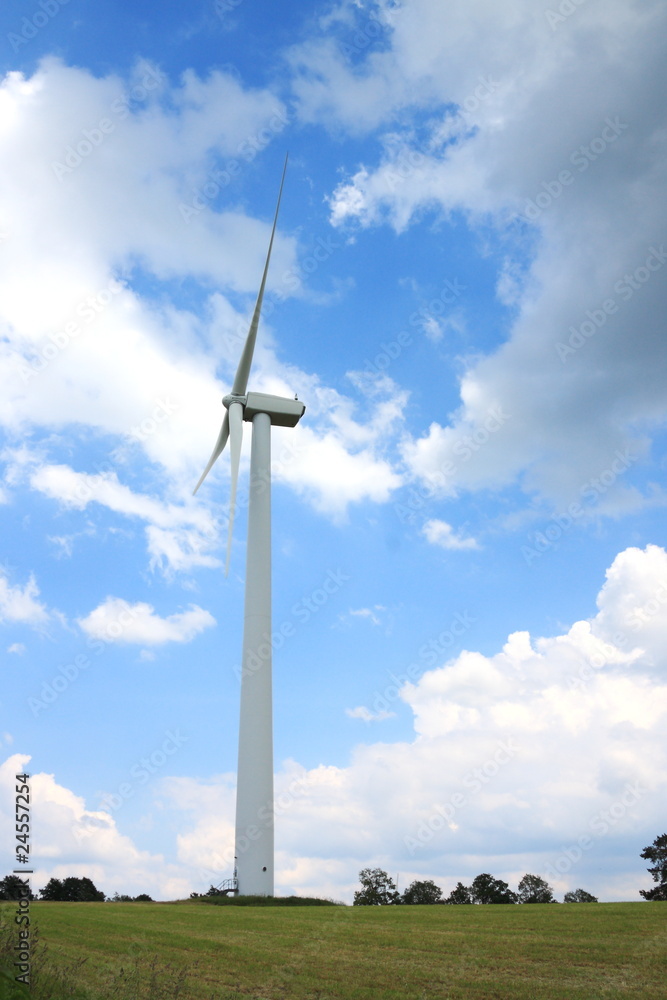 Wind Turbine on hilltop