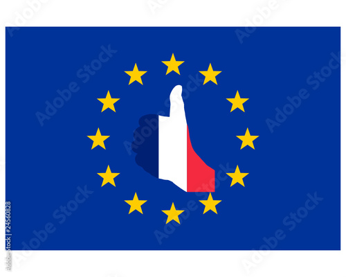 Französisches Handzeichen in Europa
