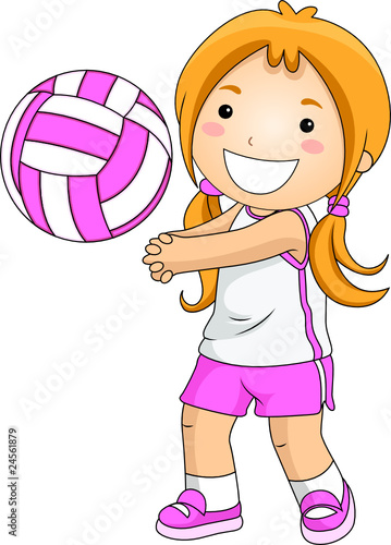 Girl Playing Volleyball